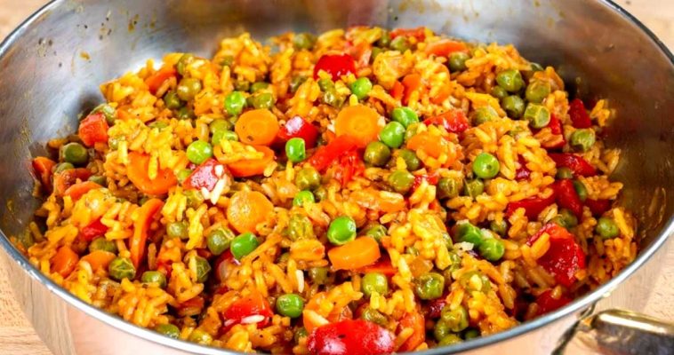 Orez cu legume la tigaie