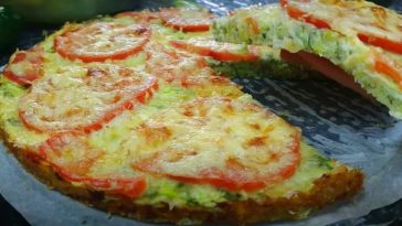 Pizza dietetica cu dovlecei