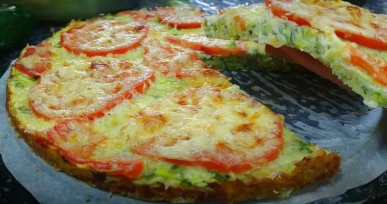 Pizza dietetica cu dovlecei