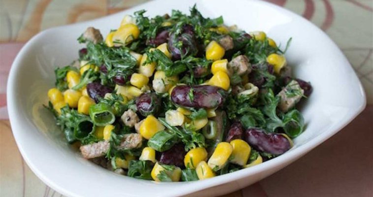 Salata de vasole si crutoane