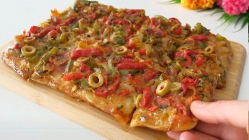 pizza de legume cu putina faina