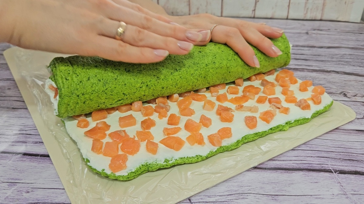 Ruladă de spanac și somon