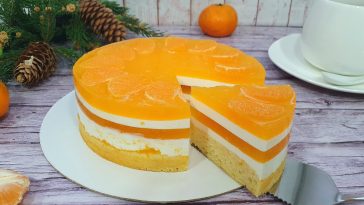 tort hipocaoric cu mousse si mandarine