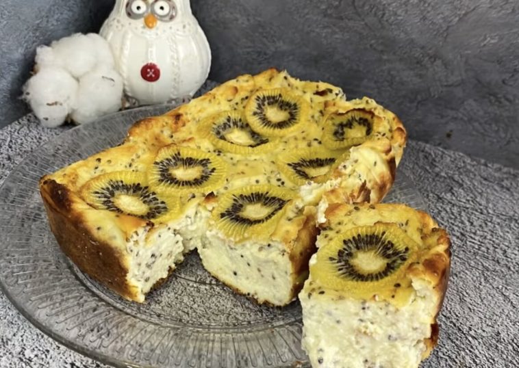 prajitura dietetica cu kiwi